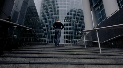 Businessman going up. Stock Footage 61799437