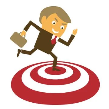Businessman got the target Stock Illustration