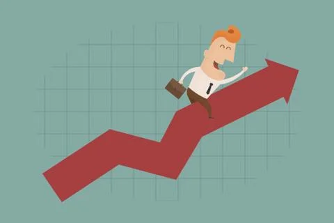 Businessman graph up , eps10 vector format Stock Illustration