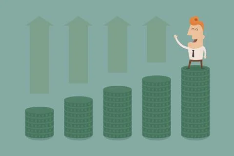 Businessman graph up , eps10 vector format Stock Illustration
