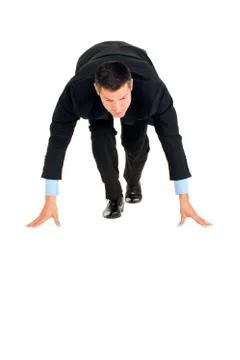 Businessman on the grid Stock Photos