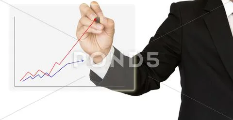 Businessman hand drawing a social network scheme on a whiteboard Stock Illustration