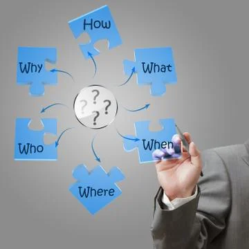 Businessman hand draws solving problem diagram 스톡 일러스트