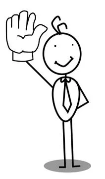 Businessman Up hand Stock Illustration