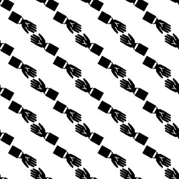 Businessman hand pattern seamless vector Illustrazione stock