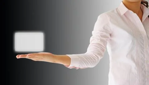 Businessman hand pushing button on a touch screen interface Stock Photos