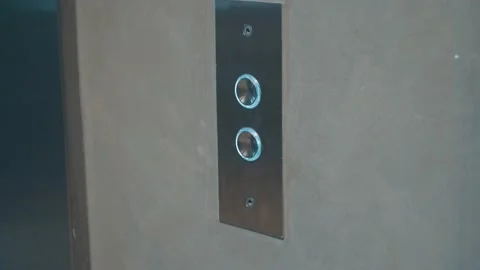 Businessman Hand Pushing Elevator Button in Office Center or Hotel. Man Pressing Stock Footage 130545111
