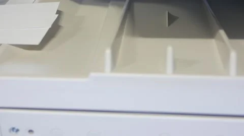 Businessman hand using printer for scanning, printing or sending scan images Stock Footage 64774006