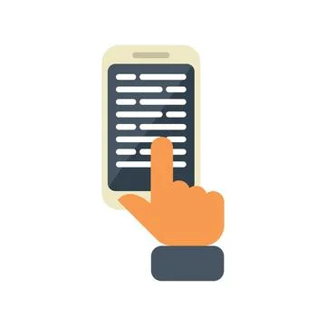 Businessman hand using smartphone for reading news Stock Illustration