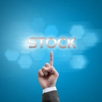 Businessman hand working with modern computer interface as stock concept Stock Illustration