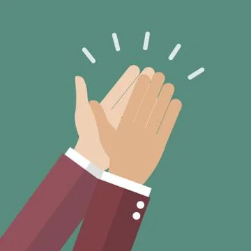 Businessman hands clapping Stock Illustration