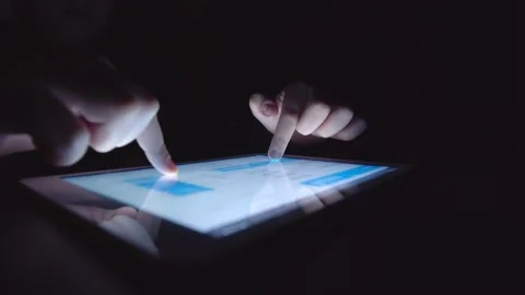 Businessman Hands On Digital Tablet Screen Stock Footage 150166430