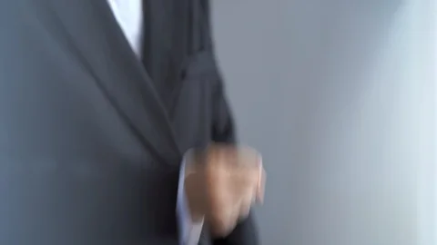 Businessman hands gesture while celebrating company success Stock Footage 121298699