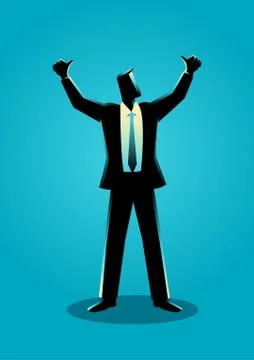 Businessman hands up Stock Illustration