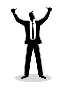 Businessman hands up Stock Illustration