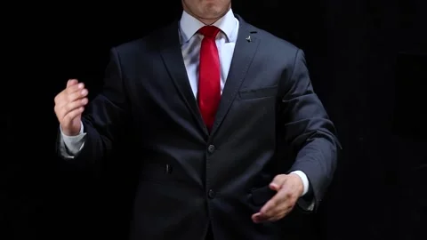 Businessman hands making a symbol Stock Footage 136064821
