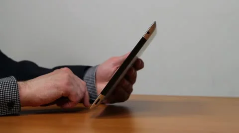 Businessman hands working on tablet Stock Footage 11067511