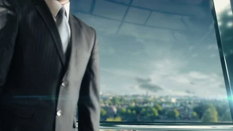 Businessman handshaking at important meeting in Amsterdam Stock Footage