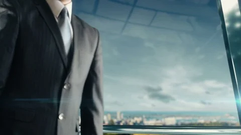 Businessman handshaking at important meeting in Auckland Stock Footage