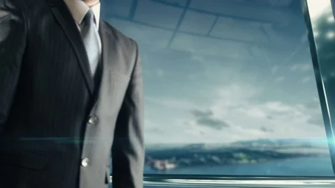 Businessman handshaking at important meeting in San Francisco Stock Footage