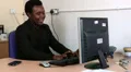 Businessman happy at work HD Footage