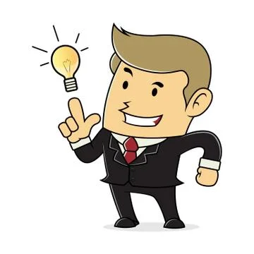 Businessman Having Idea 스톡 일러스트
