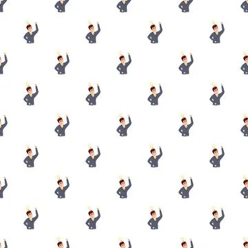 Businessman having new idea light bulb pattern Stock Illustration