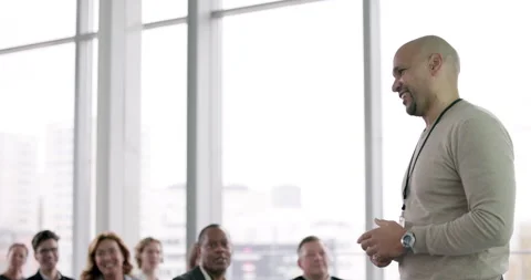 Businessman having presentation Stock Footage 256655353