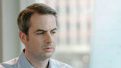 Businessman having success  while working on the computer Stock Footage 72381906