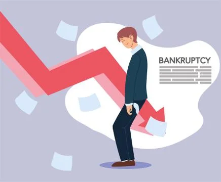 Businessman with headache papers and decrease arrow vector design 库存插图