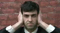 Businessman. Hear no evil. HD Footage
