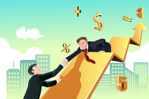 Businessman helping Stock Illustration