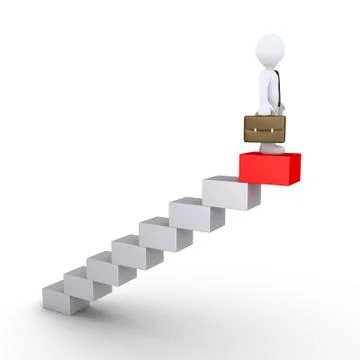 Businessman is on the highest block Stock Illustration