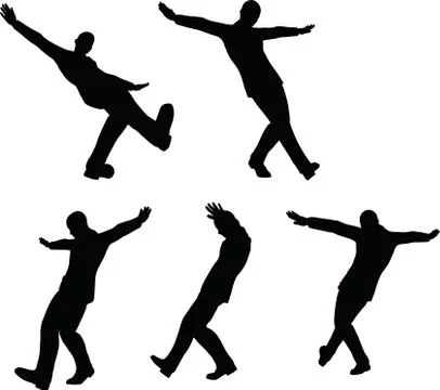 Businessman hip hop move Illustrazione stock