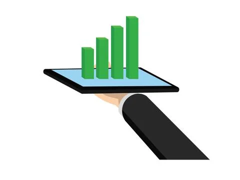 Businessman hold tablet  13 Stock Illustration