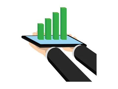 Businessman hold tablet  13 Stock Illustration