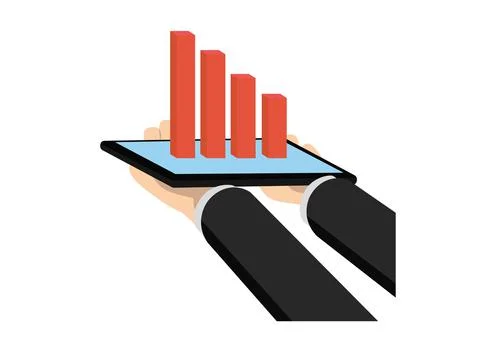 Businessman hold tablet  13 Stock Illustration