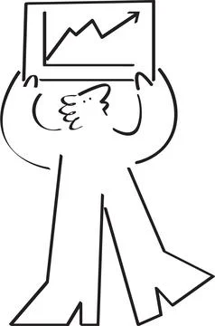 Businessman Holding an Analytics Screen Stock Illustration