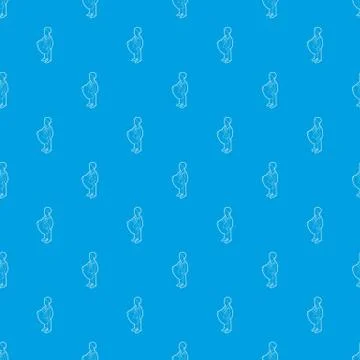 Businessman holding pie chart pattern vector seamless blue Illustrazione stock