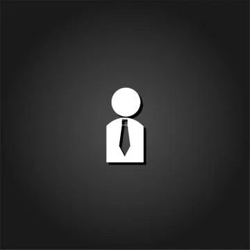 Businessman icon flat Stock Illustration