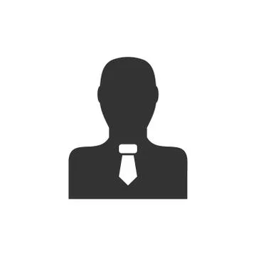Businessman icon flat Stock Illustration