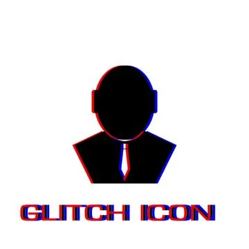 Businessman icon flat. Stock Illustration