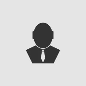 Businessman icon flat. Stock Illustration