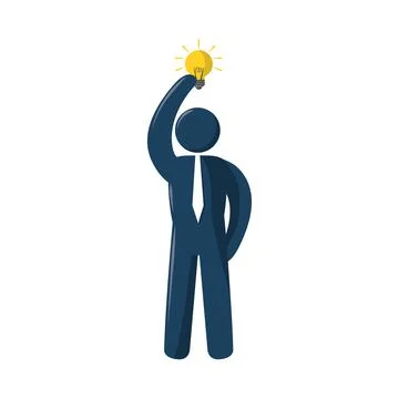 Businessman idea creativity Stock Illustration