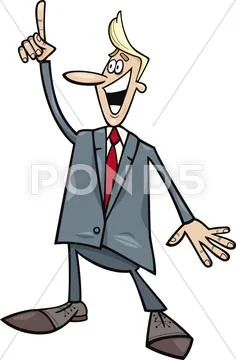 Businessman with an idea Stock Illustration