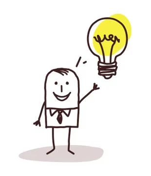 Businessman &amp; idea Stock Illustration