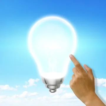 Businessman Idea lightbulb Stock Illustration