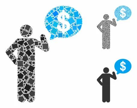 Businessman idea Mosaic Icon of Bumpy Parts イラスト素材
