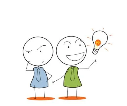 Businessman idea no idea Stock Illustration