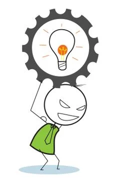 Businessman idea progress Stock Illustration